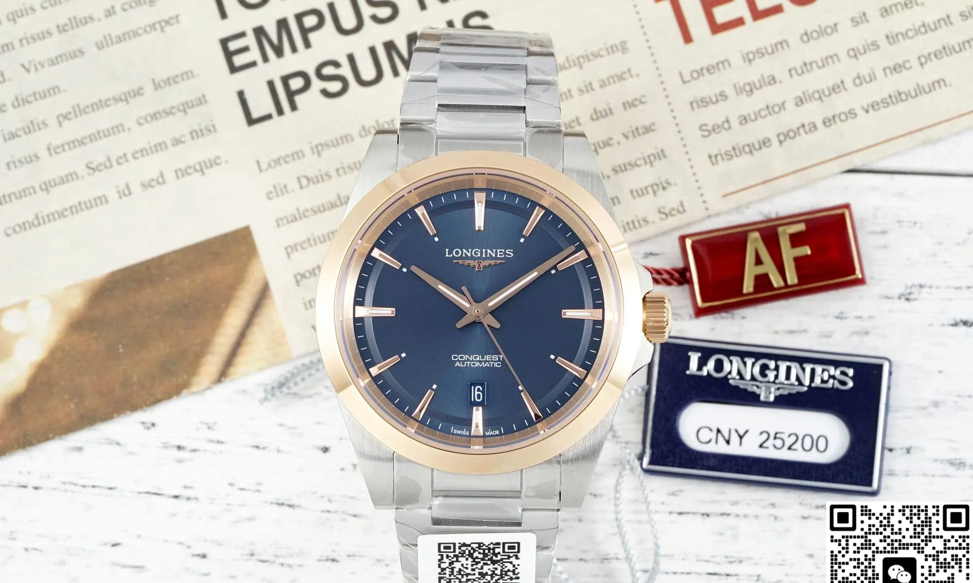 AF Factory Longines Concas L3.320.5.92.6 1:1 Best Edition Replica Watch